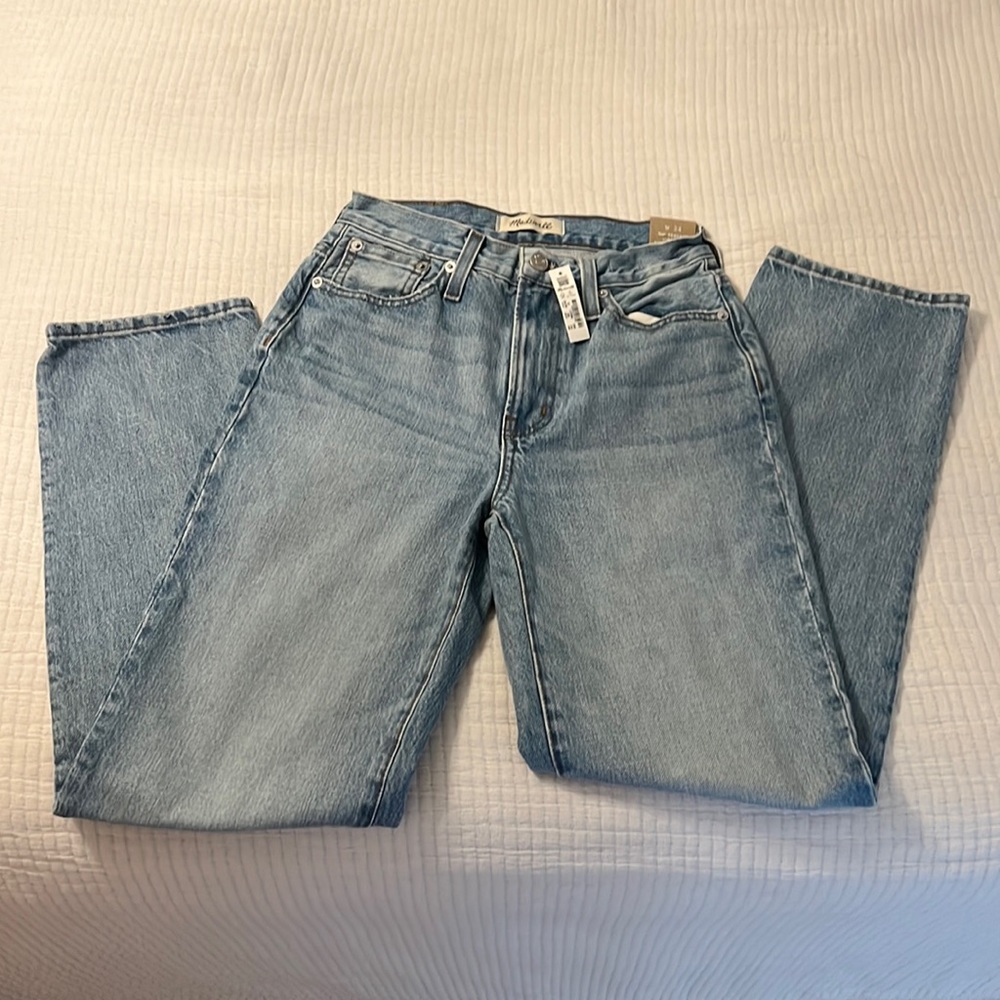 Madewell The Perfect Vintage Straight Jean in Springwood Wash - NWT, Size 24